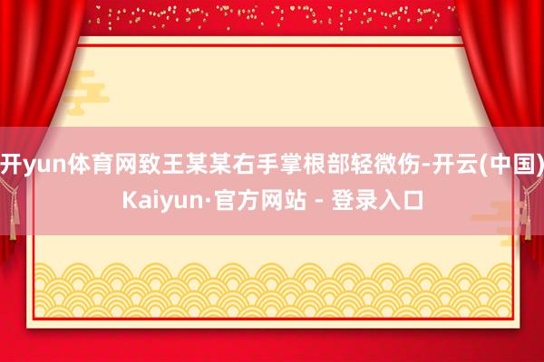 开yun体育网致王某某右手掌根部轻微伤-开云(中国)Kaiyun·官方网站 - 登录入口