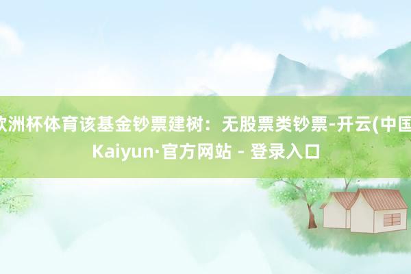 欧洲杯体育该基金钞票建树：无股票类钞票-开云(中国)Kaiyun·官方网站 - 登录入口