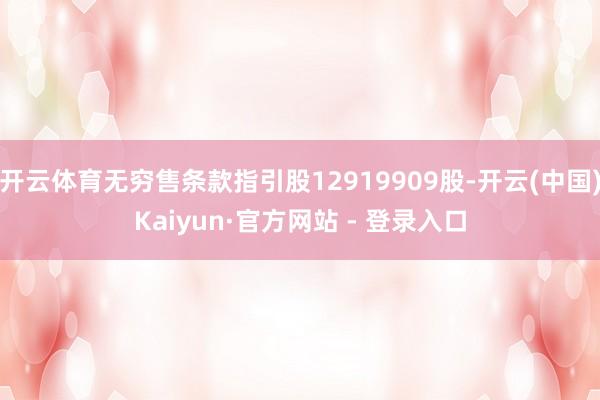 开云体育无穷售条款指引股12919909股-开云(中国)Kaiyun·官方网站 - 登录入口